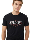 Camiseta Para Hombre Aero Level 2 Graphic Tees Dark Black 6136