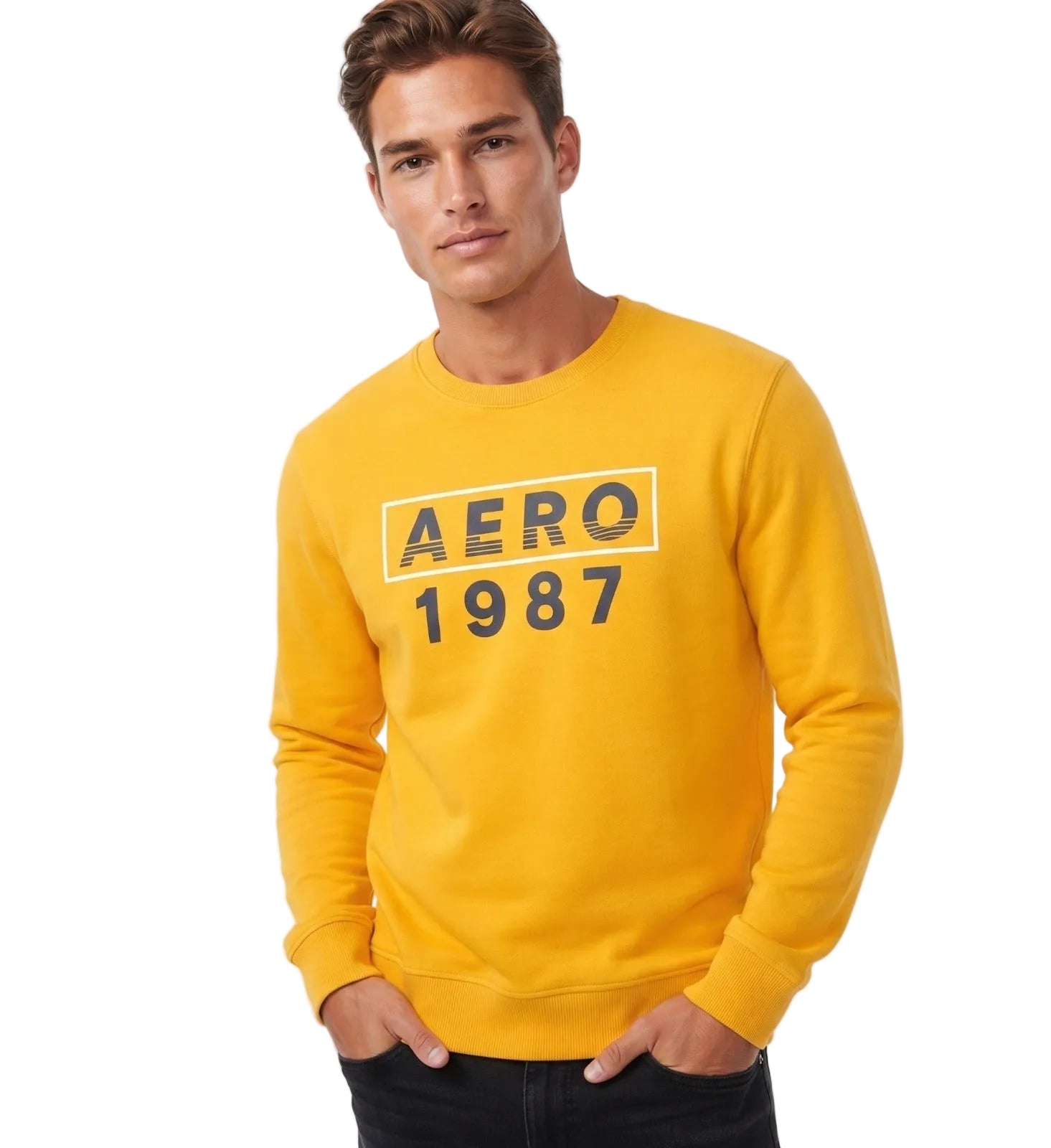 Buzo Para Hombre Aero Guys Fleece Other Empire Gold 8593