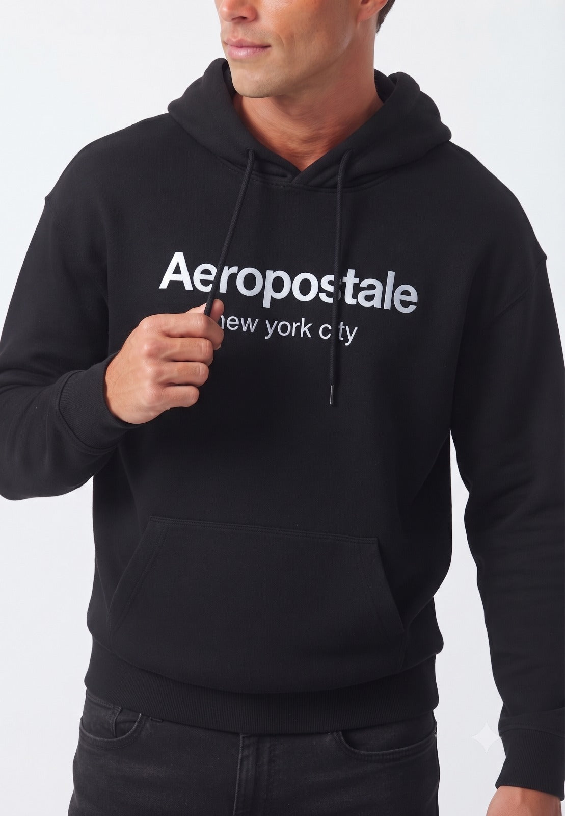 Buzo Para Hombre Aero Guys Popover Hoodies Dark Black 5394