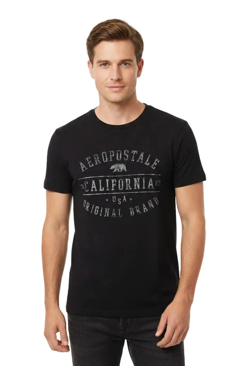 Camiseta Para Hombre Aero Level 2  Graphic Tees Dark Black 3962