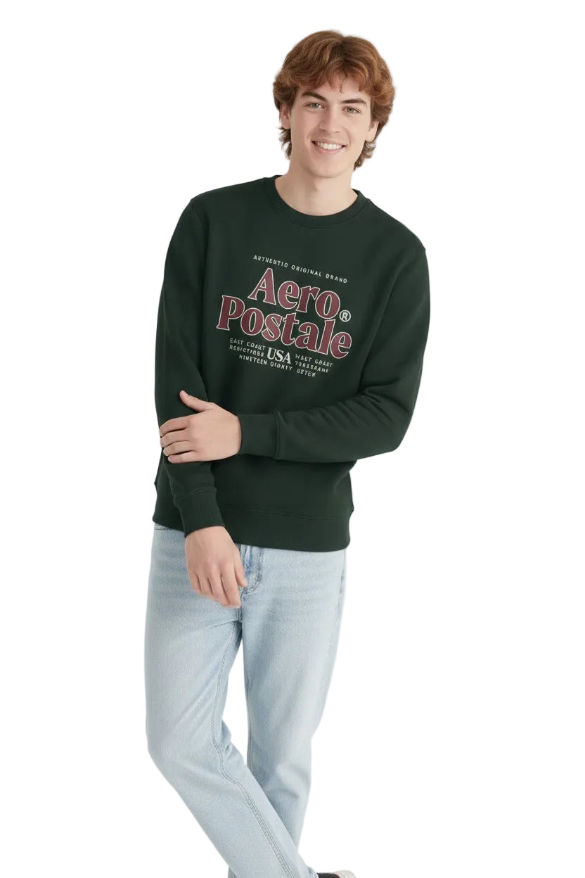 Buzo Para Hombre Aeropostale Green Gables Guys Popover Crew 6040