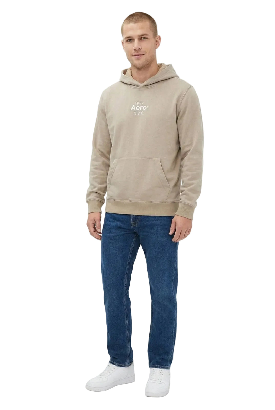 Buzo Beige Para Hombre Aeropostale  Guys Popover Hoodies Baked Clay 5660