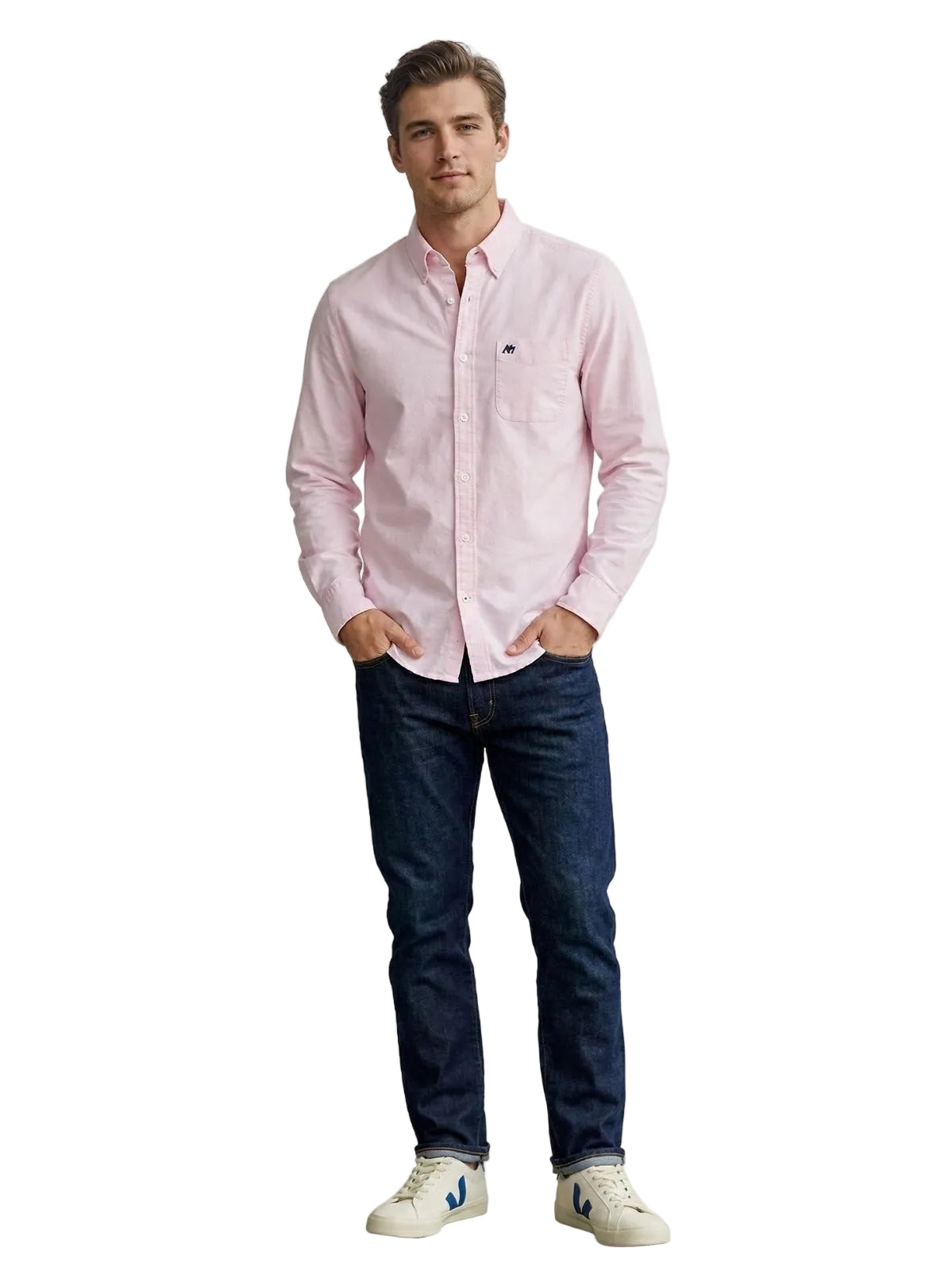 Camisa Rosada Para Hombre Aero Guys Ls Woven Shirts Sea Pink 8543