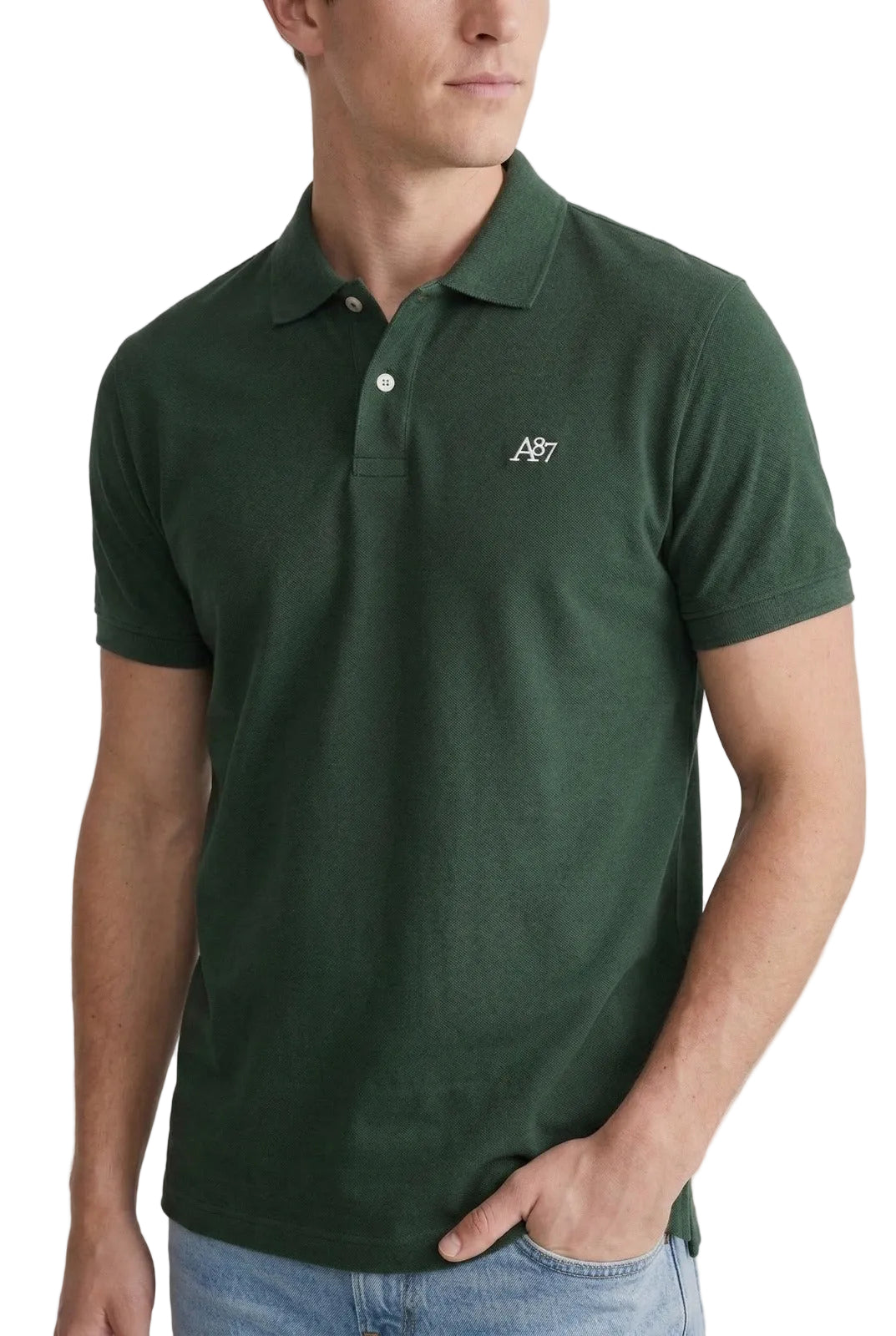 Polo Para Hombre Aero Guys Ss Solid Polo Green Gables 4777