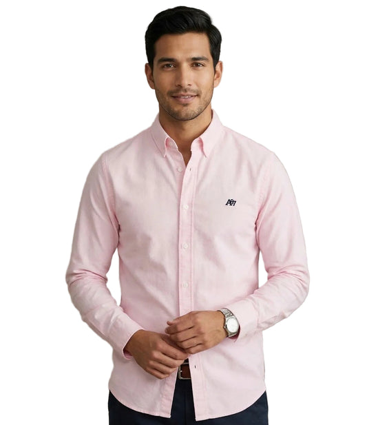Camisa Rosada Para Hombre Aero Guys Ls Woven Sin Bolsillo Shirts Sea Pink 6049