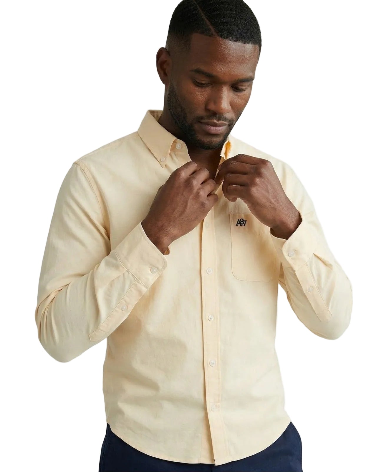 Camisa Amarilla Para Hombre Aero Guys Ls Woven Shirts Illuminating