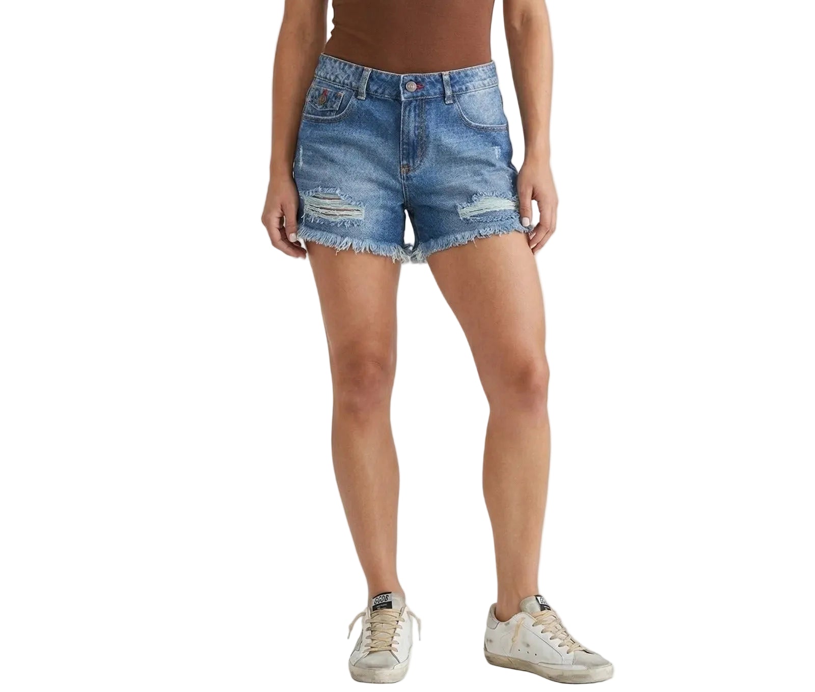 Short Para Mujer Aero Denim Shorty Medium Wash