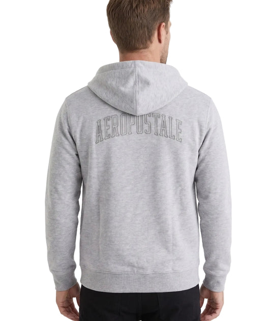 Buzo Para Hombre Aero Guys Full Zip Hoodies Light Heather Grey  2207