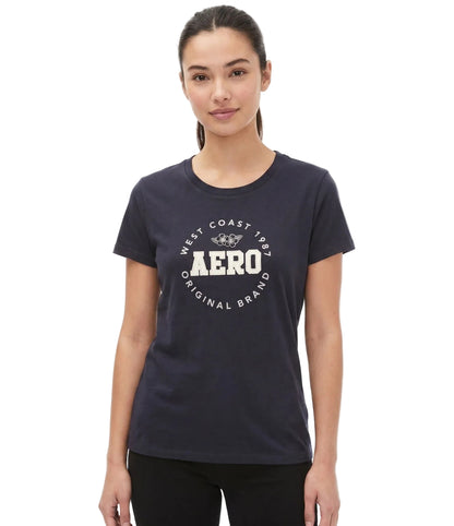 Camiseta Para Mujer Aero Graphic Level 2 Dark Black 7189