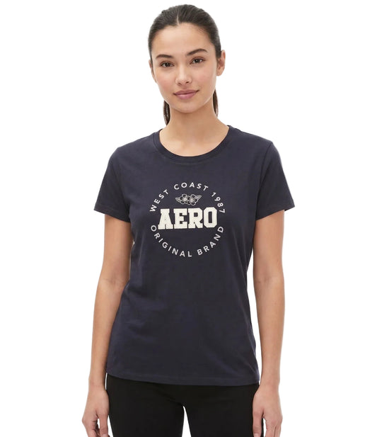 Camiseta Para Mujer Aero Graphic Level 2 Dark Black 7189