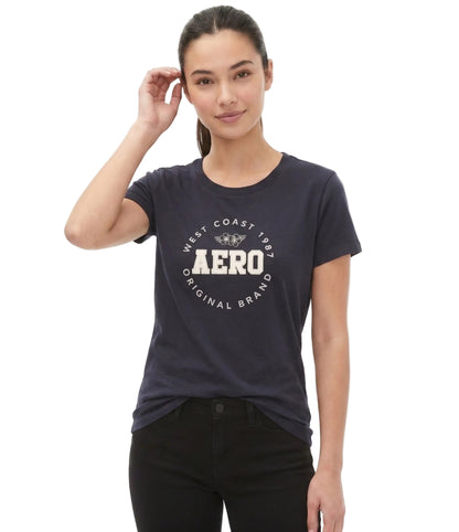 Camiseta Para Mujer Aero Graphic Level 2 Dark Black 7189