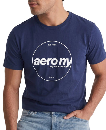Camiseta Para Hombre Aero Level 1 Graphic Tees Cadet Navy 2168