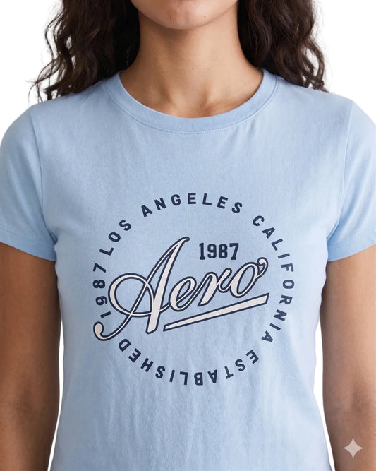 Camiseta Para Mujer Aero Graphic Level 1 Blue Bell 6520