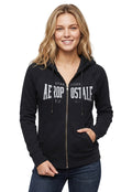 Buzo Para Mujer Aero Girls Fleece Zip Front Black 3862