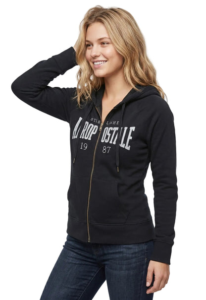 Buzo Para Mujer Aero Girls Fleece Zip Front Black 3862