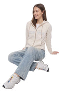 Buzo Para Mujer Aero Girls Fleece Zip Front Egret 3865