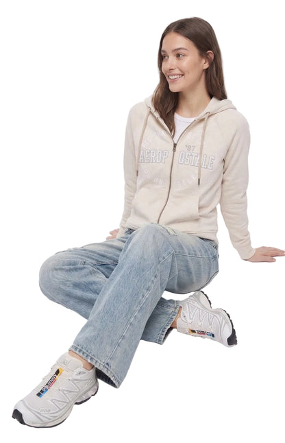 Buzo Para Mujer Aero Girls Fleece Zip Front Egret 3865