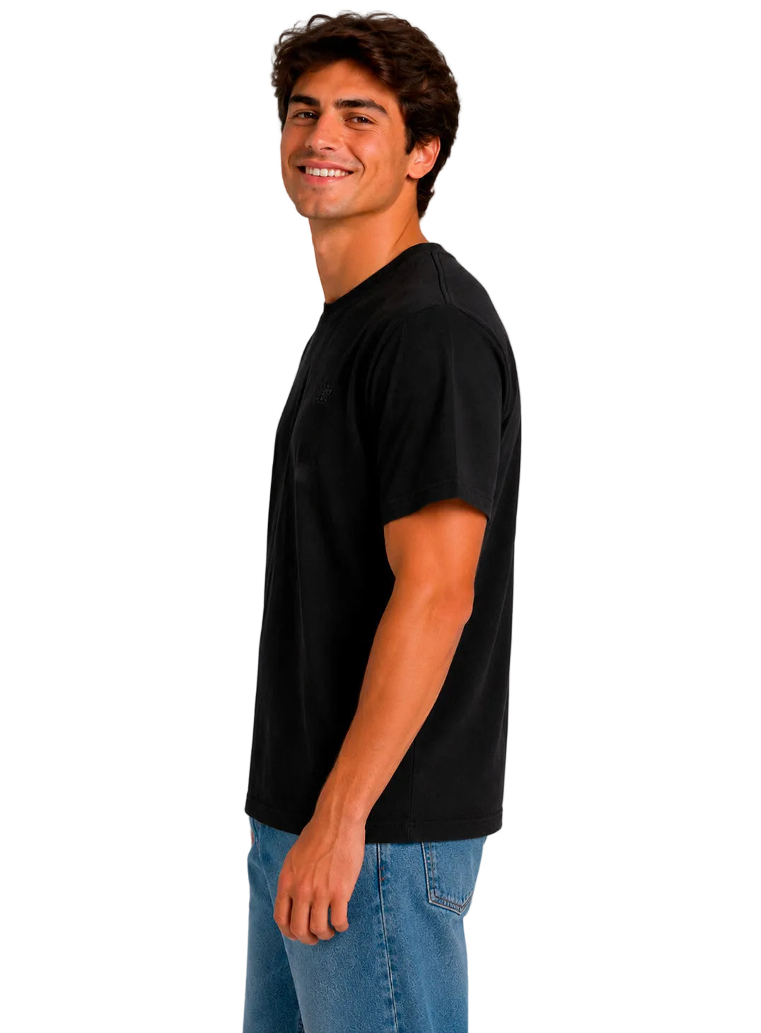 Camiseta Basica Negra Para Hombre Aeropostale Guys Ss Tees Dark Black 4240