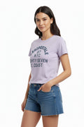 Camiseta Morada Para Mujer Aeropostale  Graphic Level 2 Violet Tulip 3924