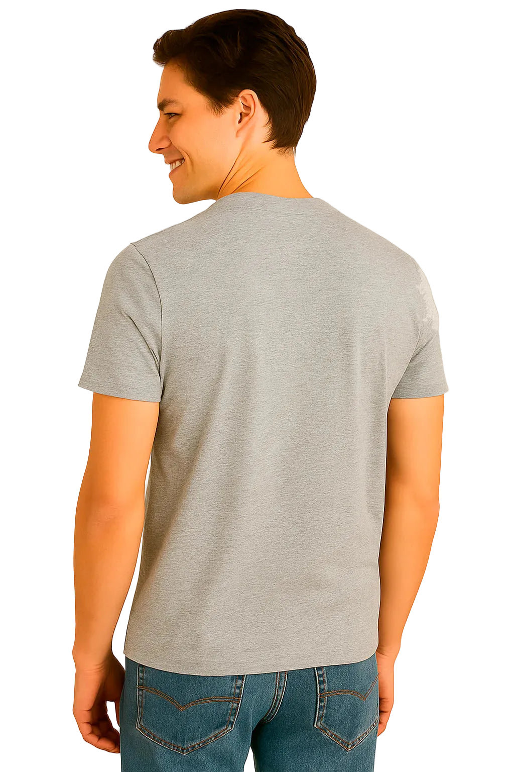 Camiseta Básica Hombre Gris Claro Aero Guys Ss Tees Light Heather Grey 4240