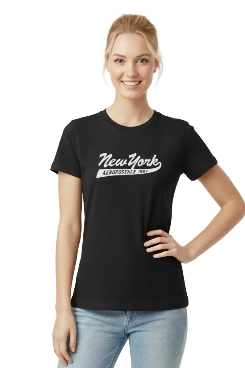 Camiseta Para Mujer Aero Graphic Level 1 Dark Black 7147