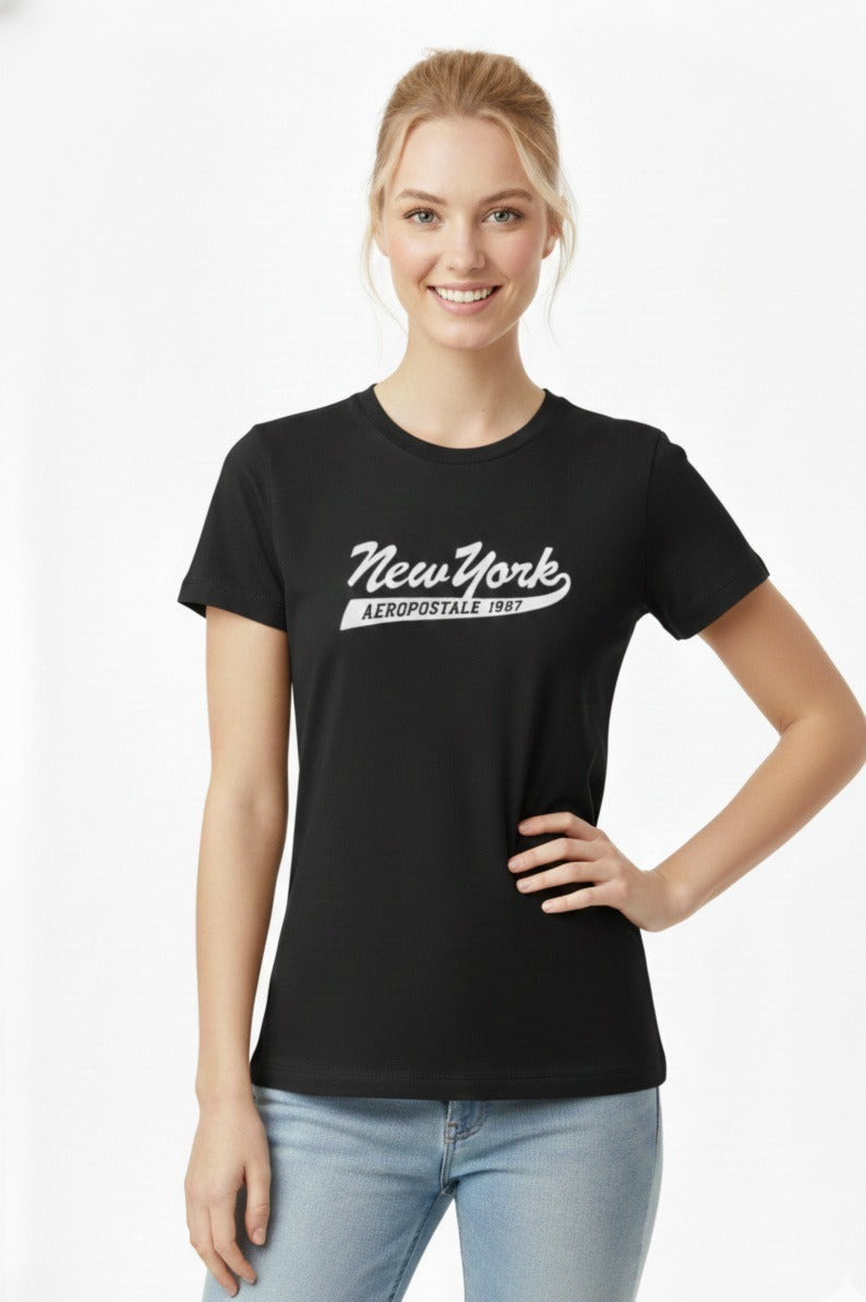 Camiseta Para Mujer Aero Graphic Level 1 Dark Black 7147