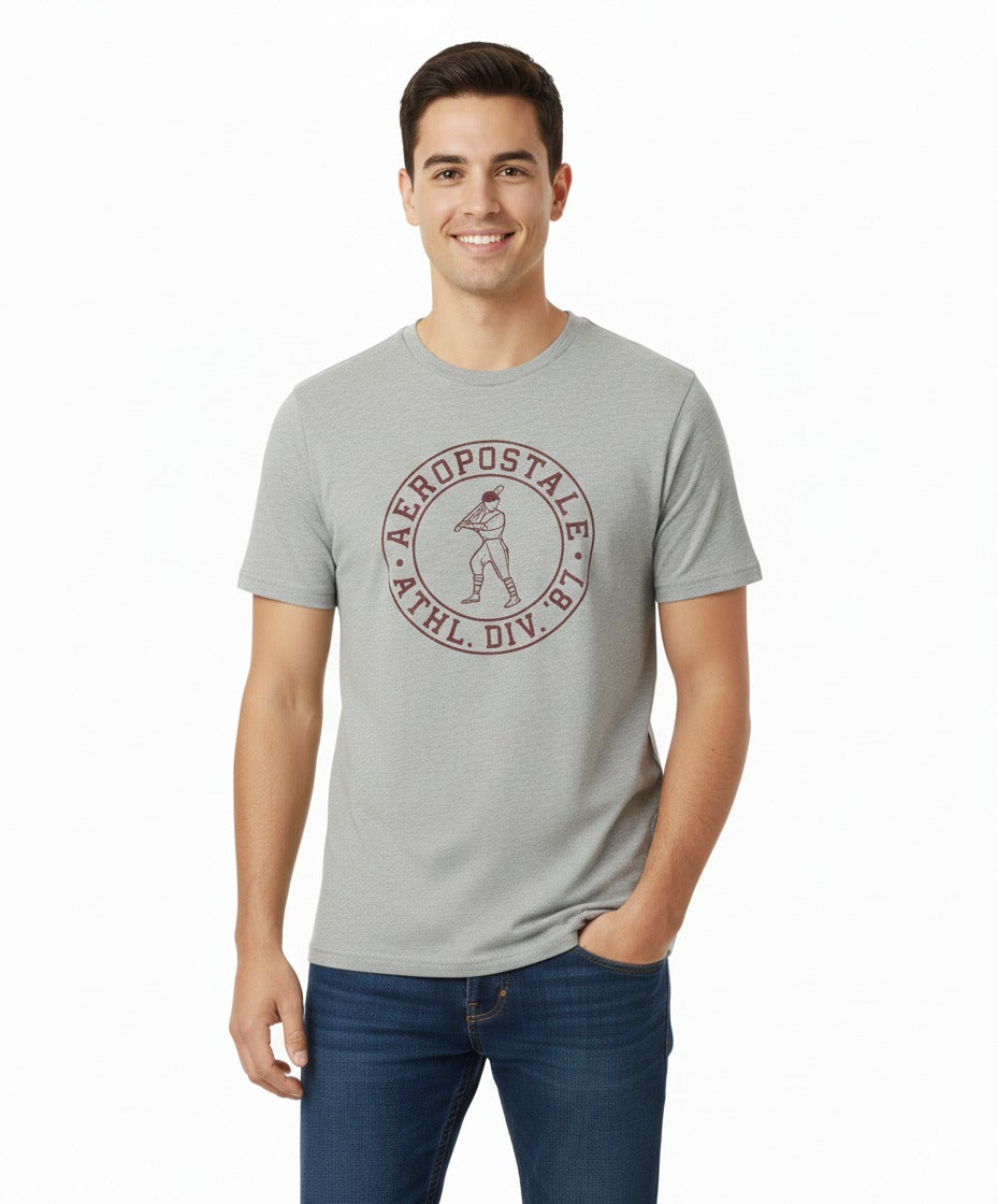 Camiseta Para Hombre AERO LEVEL 2 GRAPHIC TEES LIGHT HEATHER GREY 6165