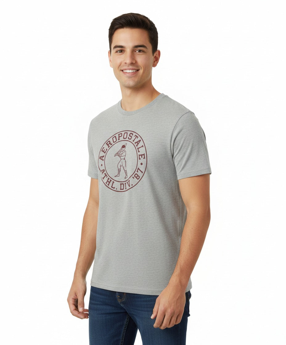 Camiseta Para Hombre AERO LEVEL 2 GRAPHIC TEES LIGHT HEATHER GREY 6165