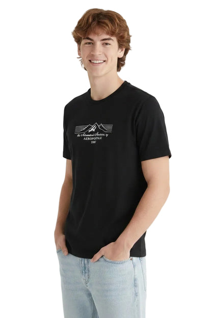 Camiseta Para Hombre Aero Level 2  Graphic Tees Dark Black 6182