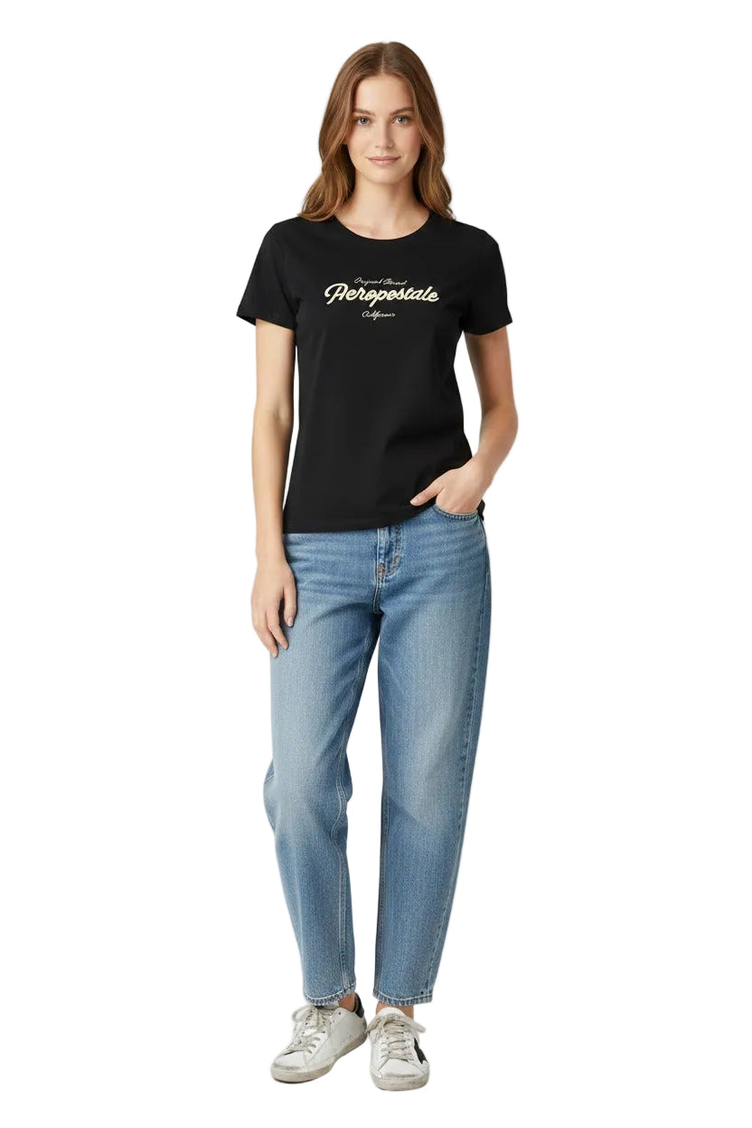 Camiseta Para Mujer Aero Graphic Level 2 Dark Black 7139