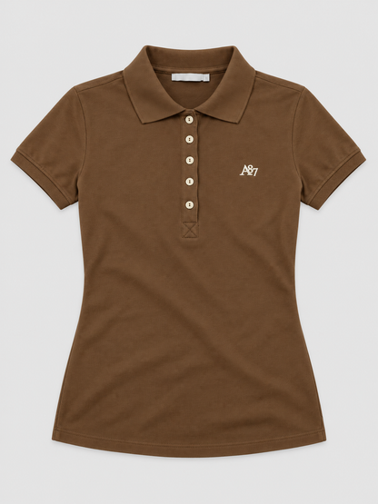 Camiseta Polo Para Mujer Aero Solid Polo Chocolate
