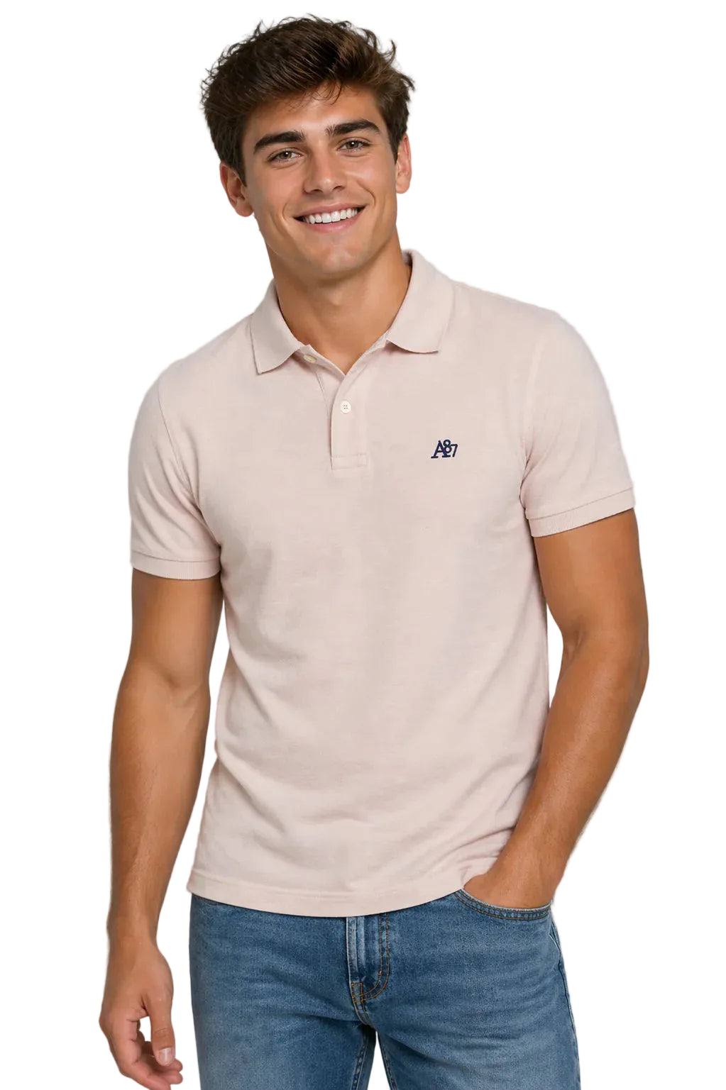 Polo Rosada Para Hombre Aeropostale Guys Ss Solid Polo Primrose Pink  7907