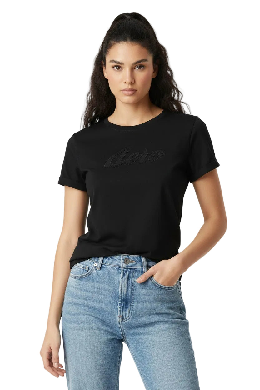 Camiseta Para Mujer AERO GRAPHIC LEVEL 2 DARK BLACK