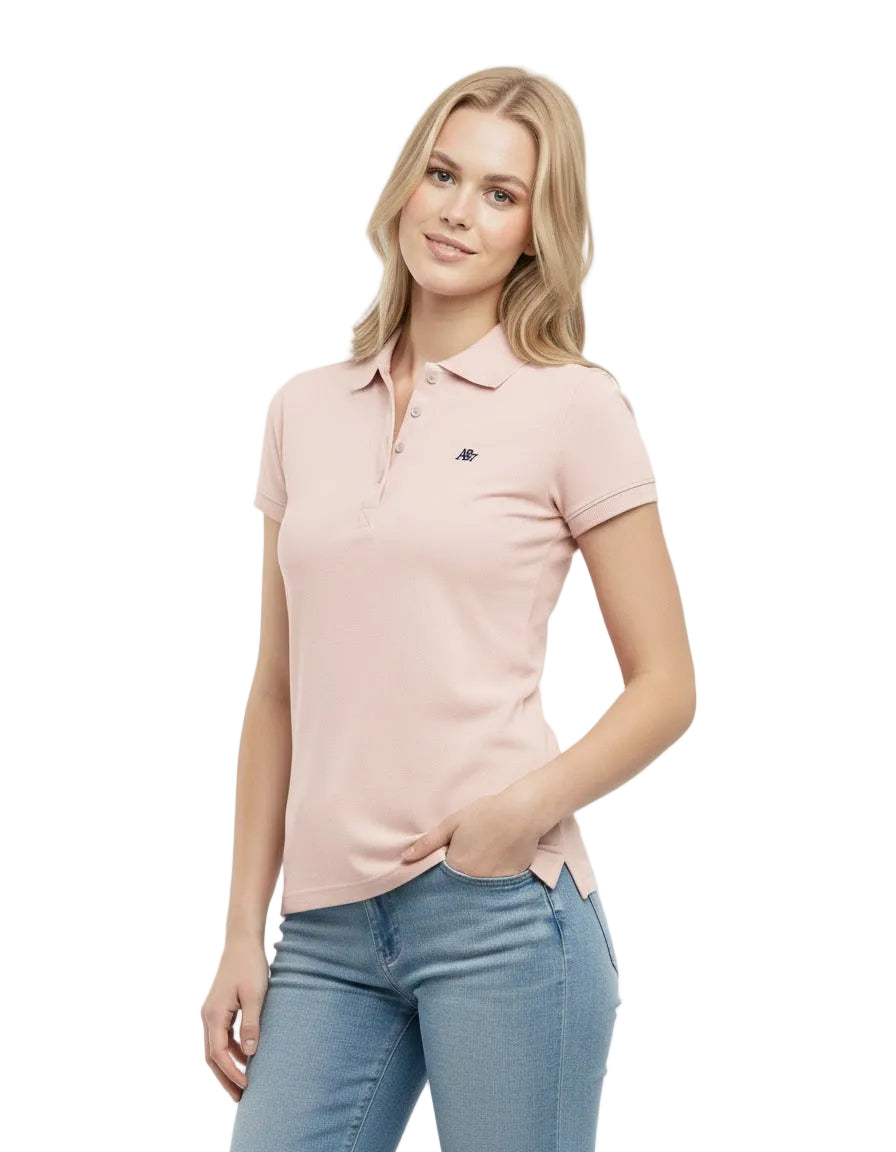 Polo Rosado Claro Para Mujer Aeropostale  Solid Polo Primrose Pink 4164