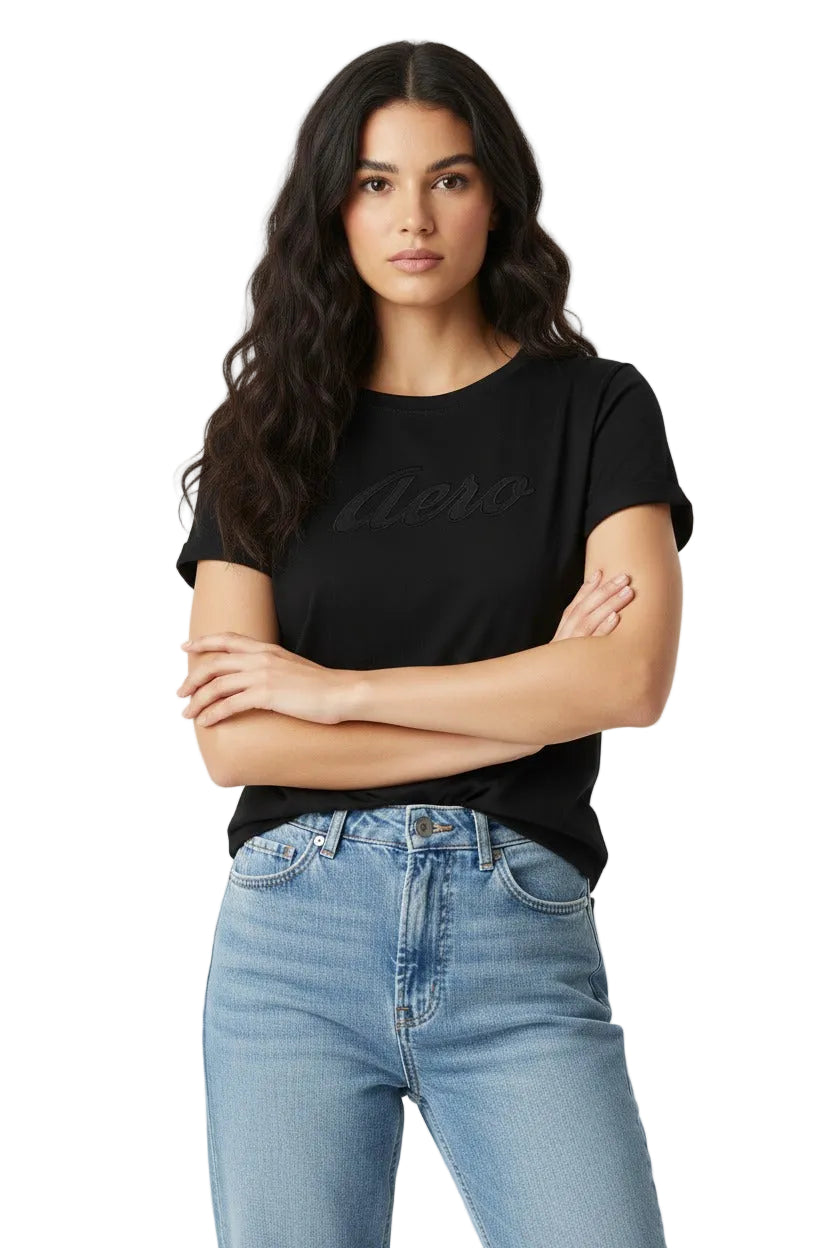 Camiseta Para Mujer AERO GRAPHIC LEVEL 2 DARK BLACK