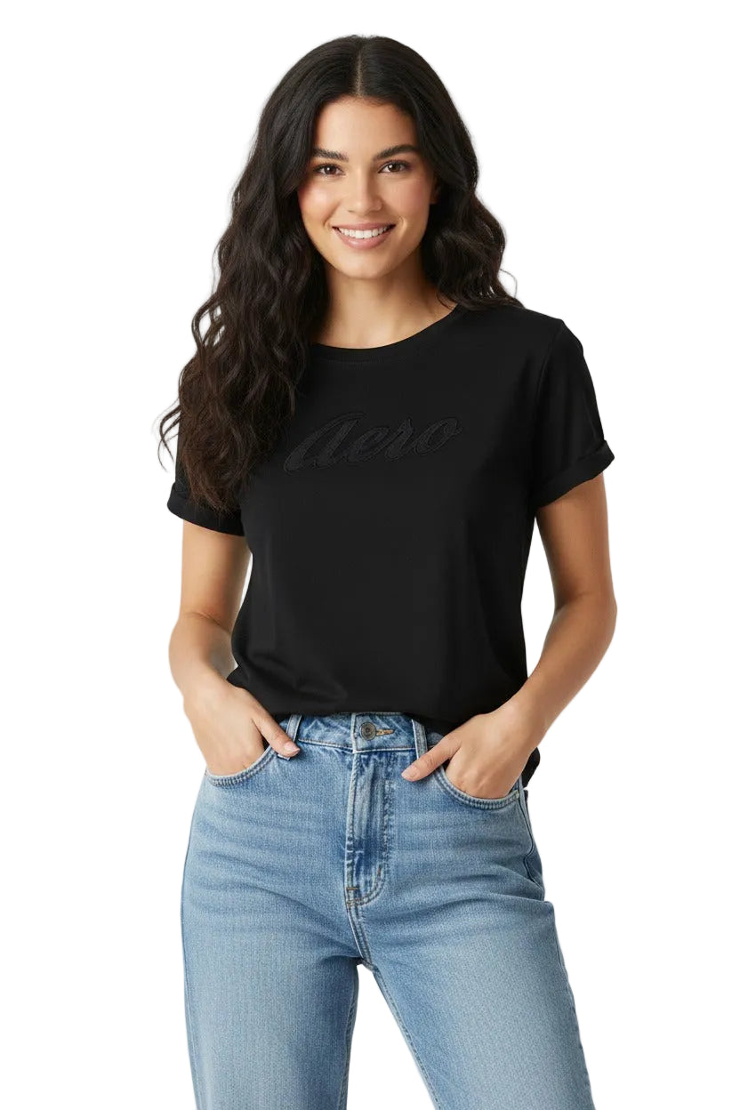 Camiseta Para Mujer AERO GRAPHIC LEVEL 2 DARK BLACK
