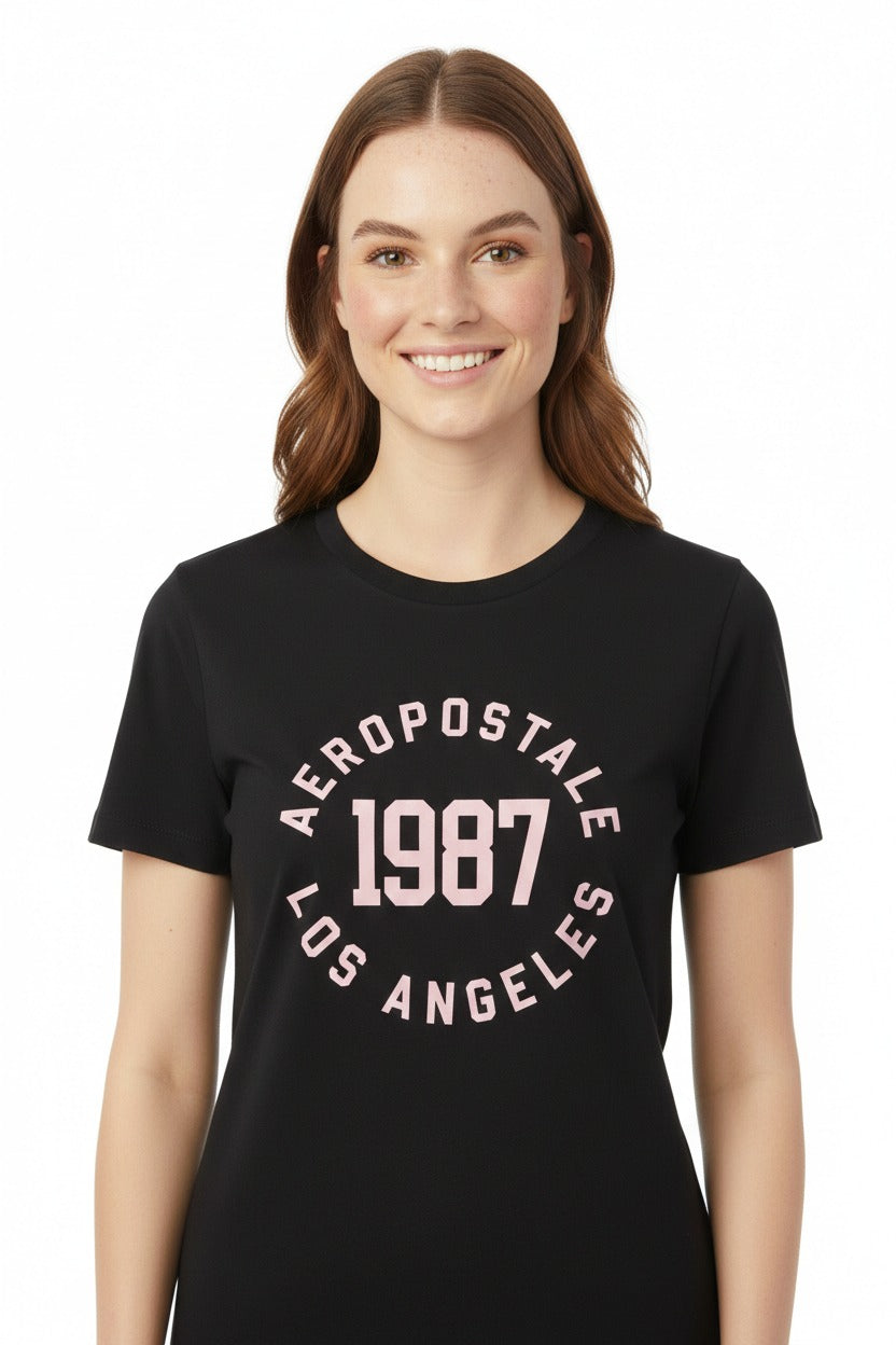 Camiseta Para Mujer Aero Graphic Level 1 Dark Black  7129