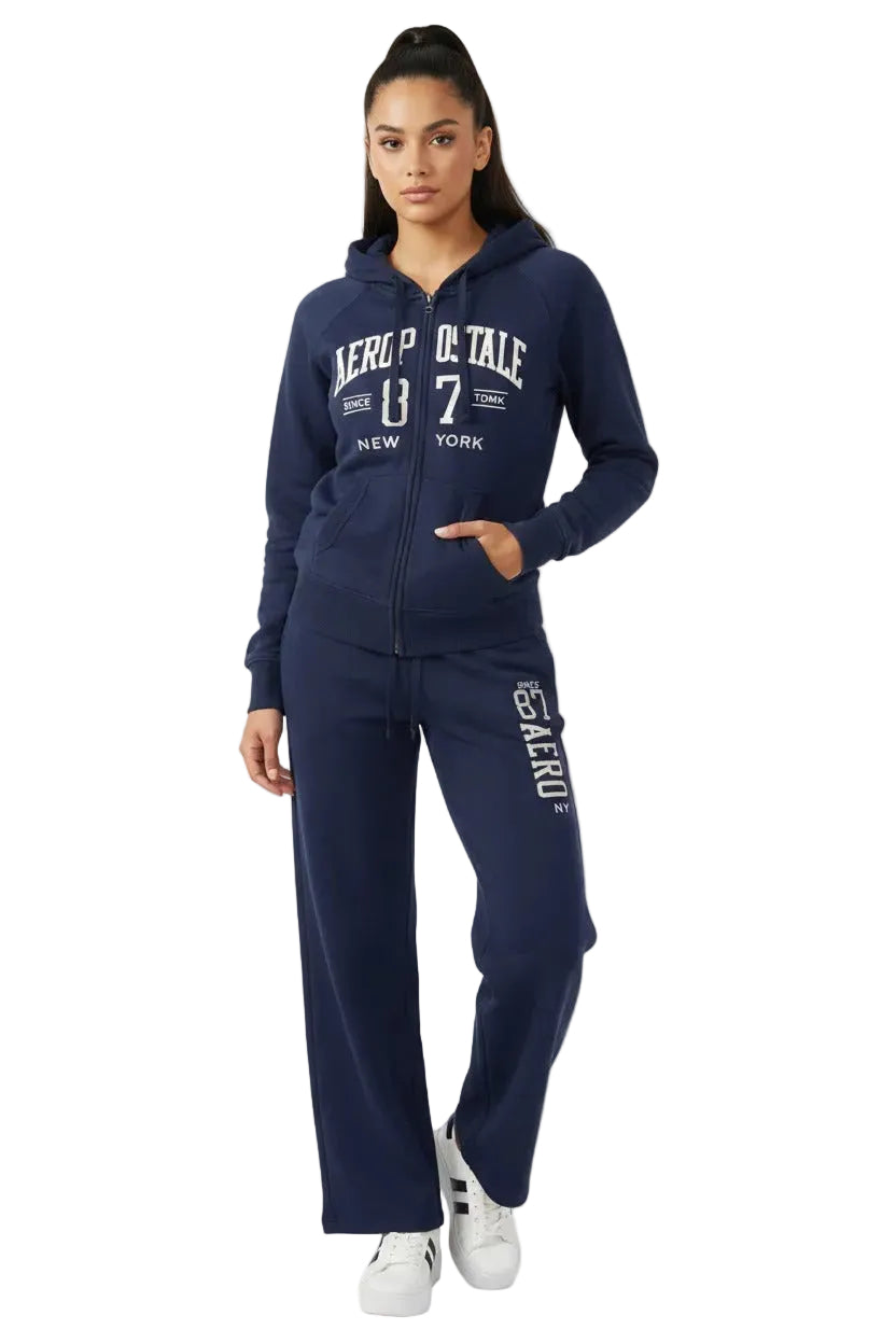 Buzo Para Mujer Aero Fleece Zip Cadet Navy 3780