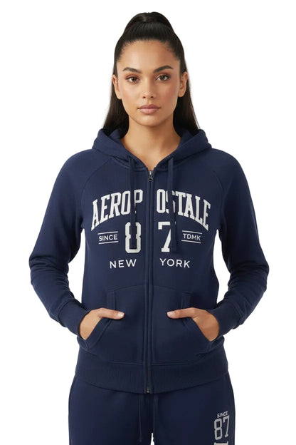Buzo Para Mujer Aero Fleece Zip Cadet Navy 3780