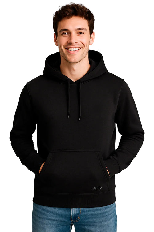 Buzo Para Hombre Aero Guys Popover Hoodies Dark Black 2174
