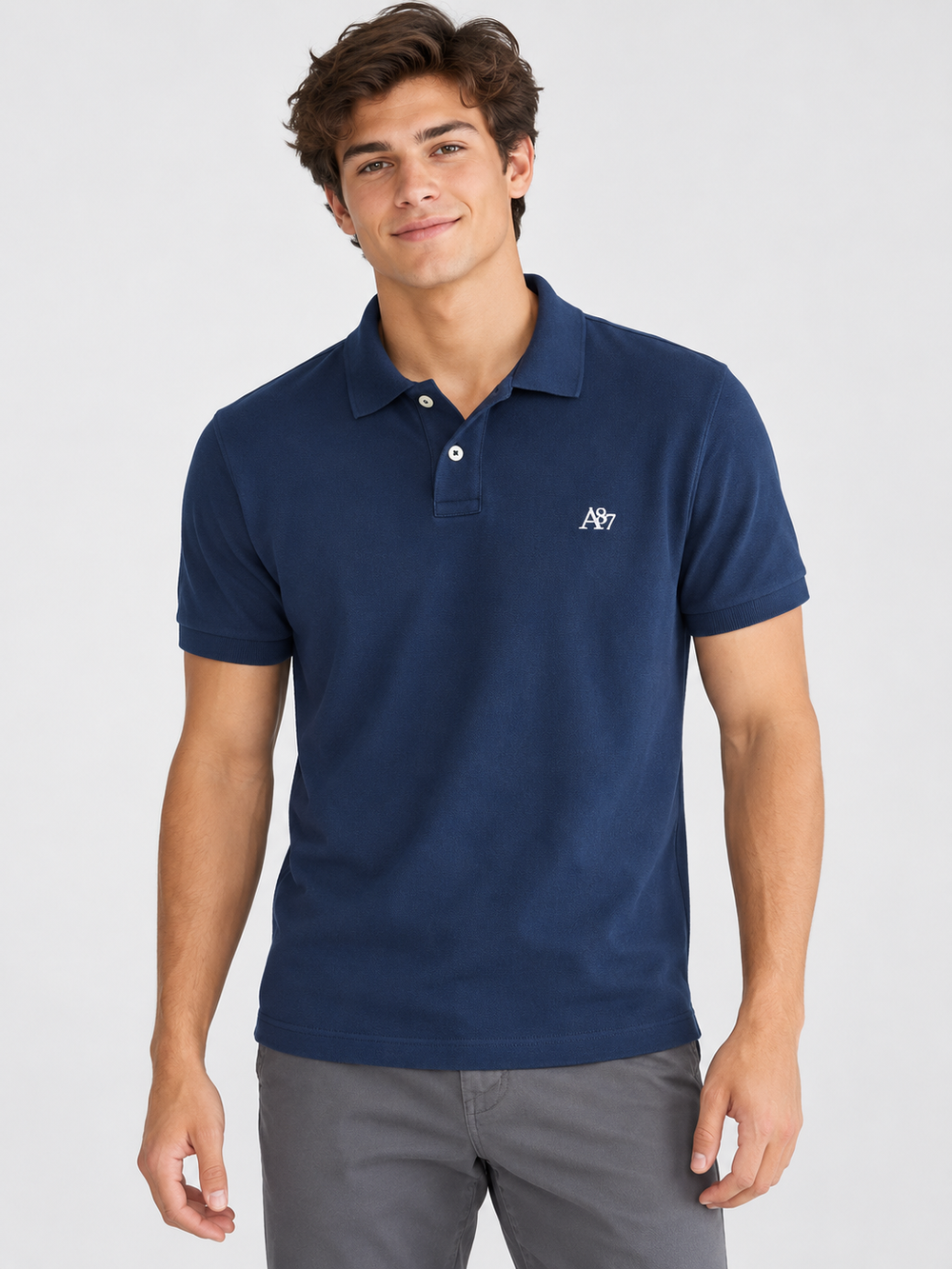 Camiseta Polo Para Hombre Aero Guys SS Solid Polo Cadet Navy