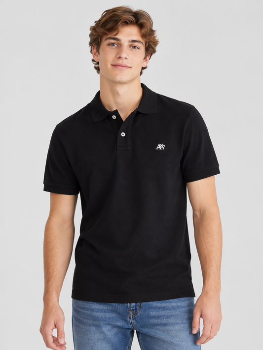 Camiseta Polo Para Hombre Aero Guys Ss Solid Polo Dark Black