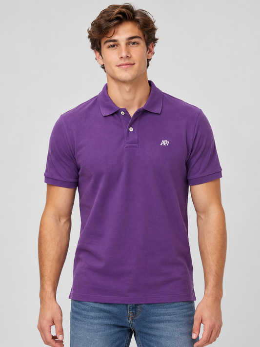 Camiseta Polo Para Hombre Aero Guys SS Solid Polo Purple