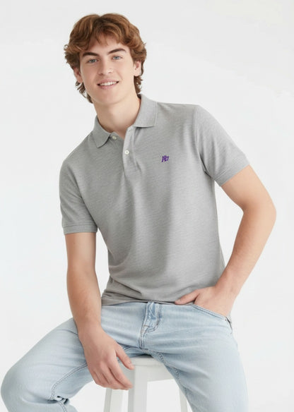 Camiseta Polo Para Hombre  Aero Guys Ss Solid Polo Light Heather Grey 4289