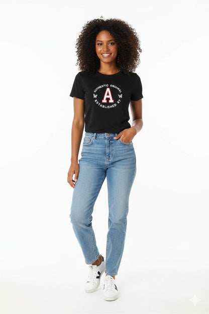 Camiseta Para Mujer Aero Graphic Level 2 Dark Black  7150
