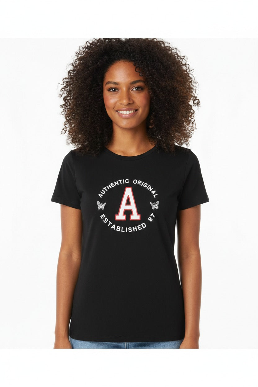Camiseta Para Mujer Aero Graphic Level 2 Dark Black  7150