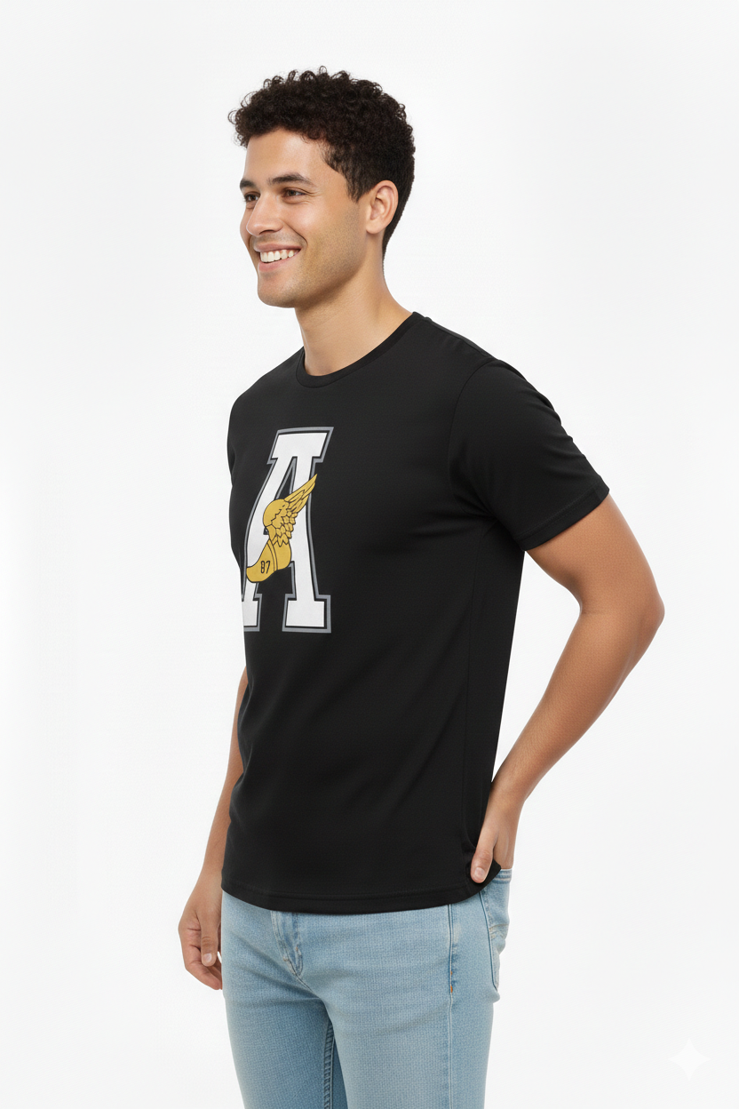 Camiseta Para Hombre Aero Level 1 Graphic Tees Dark Black 6187