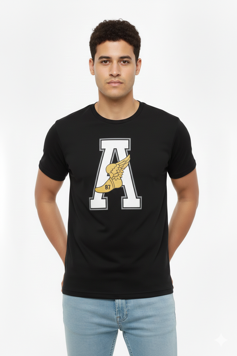 Camiseta Para Hombre Aero Level 1 Graphic Tees Dark Black 6187