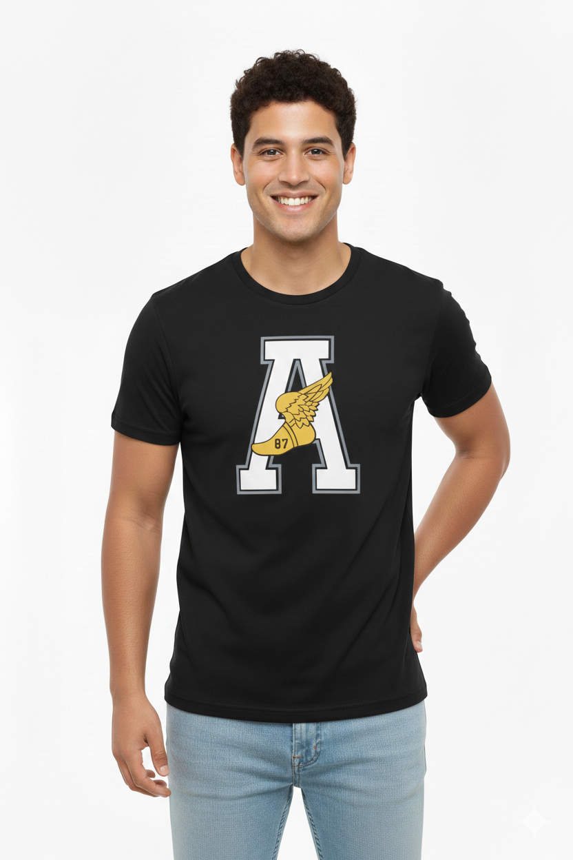 Camiseta Para Hombre Aero Level 1 Graphic Tees Dark Black 6187