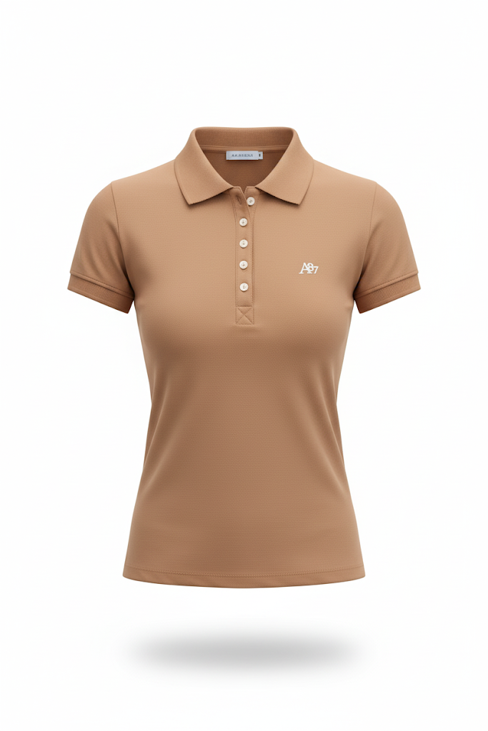 Polo Café Claro Para Mujer Aeropostale Solid Polo Apricot Buff 4164